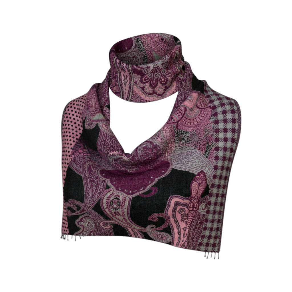Olka/Geometric/Paisley Fusion Wool Scarf